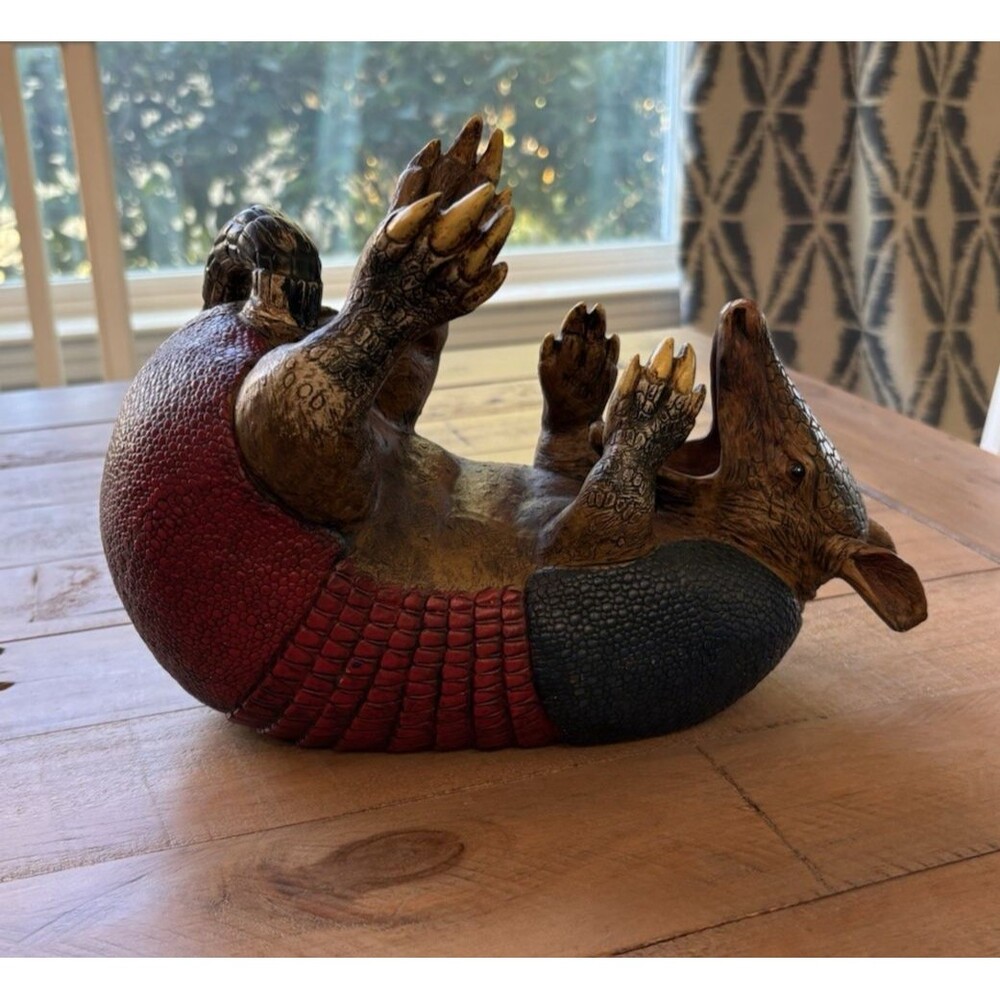 Drinking Armadillo Bottle Wine Holder Used Red White Blue - Picture 7 of 13